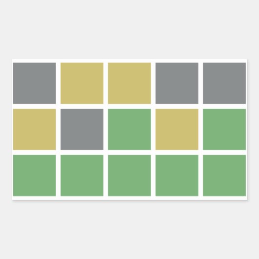 Wordleパズルゲームのシール 長方形シール (正面)