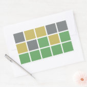 Wordleパズルゲームのシール 長方形シール (封筒)