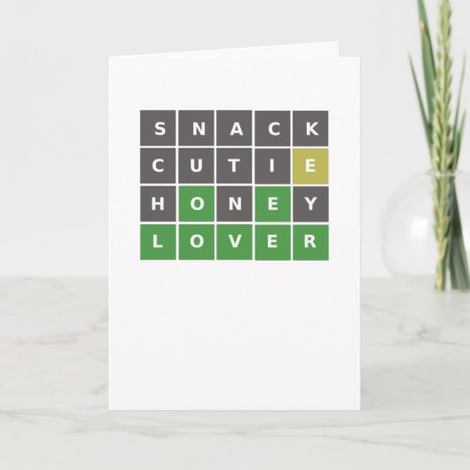 Wordle バレンタイン / 結婚記念日カード カード (正面)