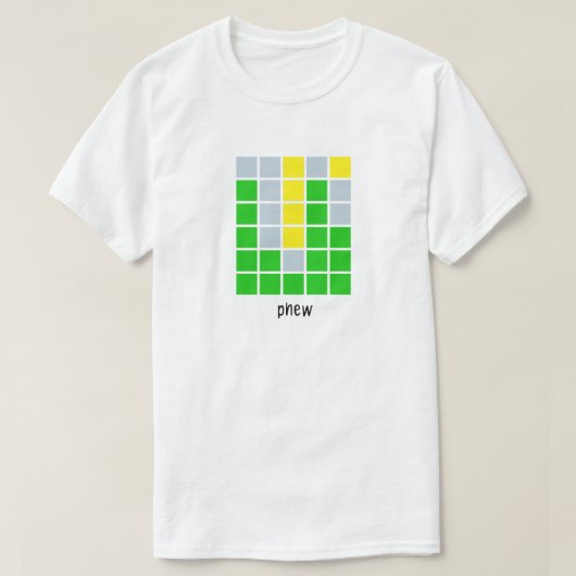Wordle PhewギフトはPhew、誕生日プレゼントを言う Tシャツ (デザイン正面)