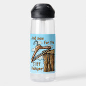 Wordplayでクリフハンガーのおもしろいよくはしゃぐ画像 ウォーターボトル (背面)