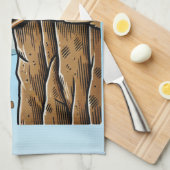 Wordplayでクリフハンガーのおもしろいよくはしゃぐ画像 キッチンタオル (四つ折り)