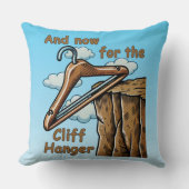 Wordplayでクリフハンガーのおもしろいよくはしゃぐ画像 クッション (正面)