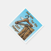 Wordplayでクリフハンガーのおもしろいよくはしゃぐ画像 スタンダードカクテルナプキン (角)