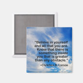 Wordsやる気を起こさせる引用文 |自信じ分で マグネット (正面/裏面)