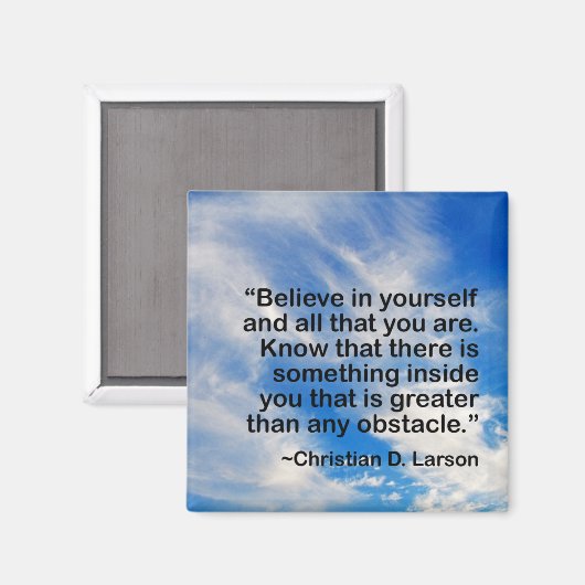 Wordsやる気を起こさせる引用文 |自信じ分で マグネット (正面/裏面)