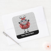 Words漫画のラディバグシールを追加 スクエアシール (封筒)