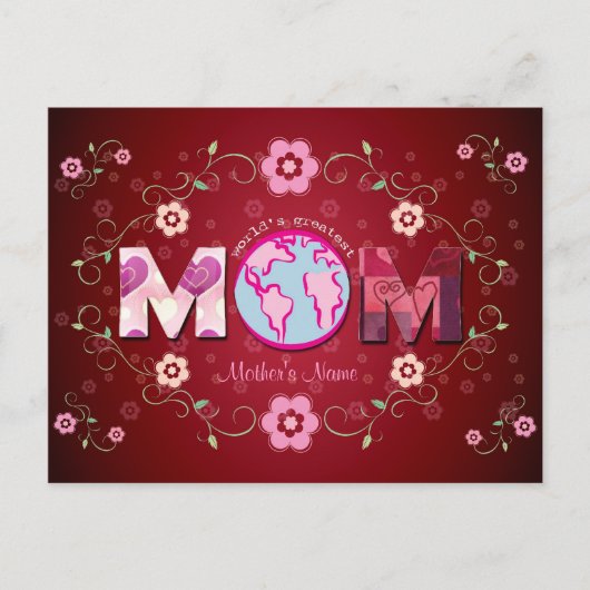 Word's 素晴らし Mom - Happy Mother's Day ポストカード (正面)