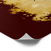 WORDS 3D前向きゴールデン文字オンパーチメントポスター ポスター (角)