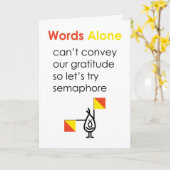 Words Alone A Funny Thank You Poem カード (黄色い花)
