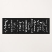 Words Black and White ヨガマット (正面(横))