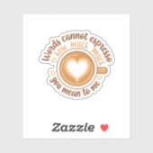 Words Cannot Espresso Love Valentine Funny Coffee  シール (シート)