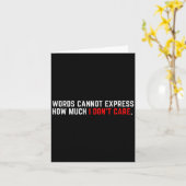 Words Cannot Express How Much I Don't Care  カード (黄色い花)