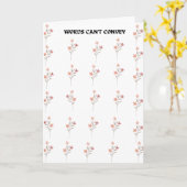 Words Can't Convey-Sympathy Card カード (黄色い花)