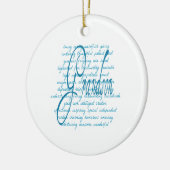 Words for Songth in Blue セラミックオーナメント (左)