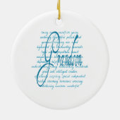 Words for Songth in Blue セラミックオーナメント (裏面)