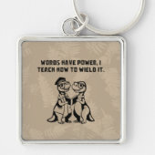 Words Have Power Teach How To Wield It Design キーホルダー (正面)