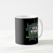 Words - Lcsw Social Work Month For Social Worker コーヒーマグカップ (正面右)