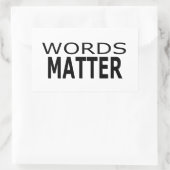 Words Matterスタンプ 長方形シール (バッグ)