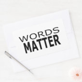Words Matterスタンプ 長方形シール (封筒)