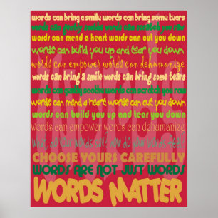Words Matter (赤)ポスター ポスター