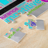 Words Netball感動的プレーヤーの位置 ジグソーパズル (側面)