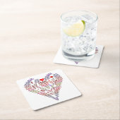 Words of ハートスクエアコースター スクエアペーパーコースター (インサイチュ)