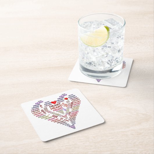 Words of ハートスクエアコースター スクエアペーパーコースター (インサイチュ)