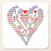 Words of ハートスクエアコースター スクエアペーパーコースター (正面)