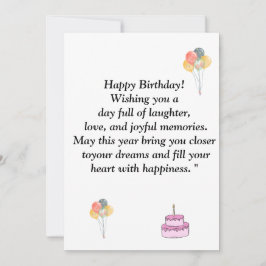  Words of congratulations for the happy birthday o 招待状