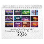 WORDS OF ENCOURAGEMENT Bible Verses Custom 2026 カレンダー (カバー)