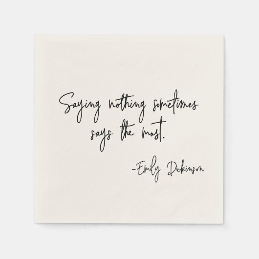 Words of Encouragement Literary Author Book Quote スタンダードカクテルナプキン (正面)