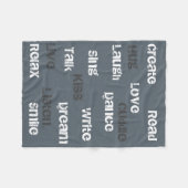Words of Lifeグラフィック毛布 フリースブランケット (正面(横))