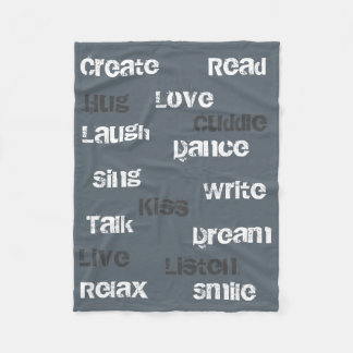 Words of Lifeグラフィック毛布 フリースブランケット
