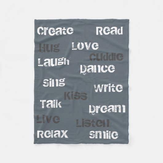 Words of Lifeグラフィック毛布 フリースブランケット (正面)