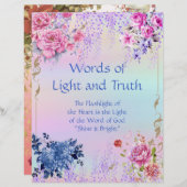 Words of Light Truthタイトルページのパーソナライズされた紙 (正面/裏面)