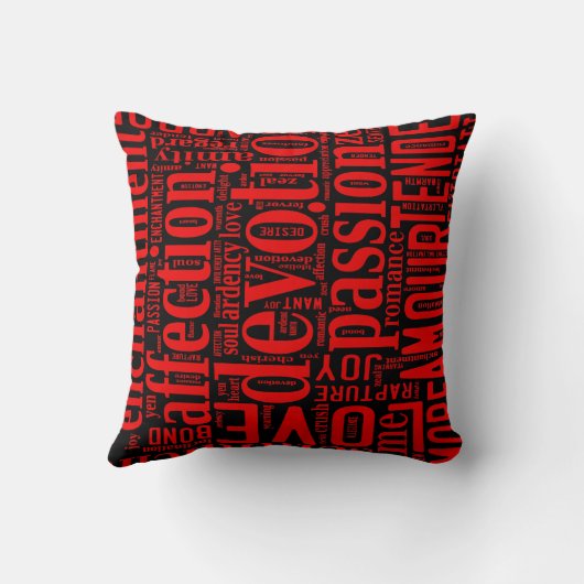 Words of Love Red クッション (裏面)