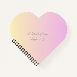 "words of my heart",Spiral Notebook ノートブック