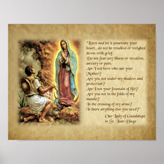 Words of Our Lady of Guadalupe to St. Juan Diego. ポスター (正面)