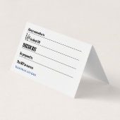 Words of Wisdom Advice Card For Graduation 名刺 (裏面)