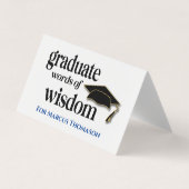 Words of Wisdom Advice Card For Graduation 名刺 (正面)