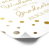 words of wisdom graduation party sign gold フォトプリント            (角)