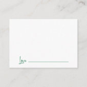 Words of Wisdom Green Math Graduation Advice エンクロージャーカード (裏面)