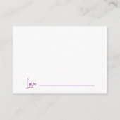 Words of Wisdom Purple Math Graduation Advise エンクロージャーカード (裏面)