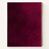 Words Unspoken Notebook – Maroon Gold Leather Look ノートブック (裏面)