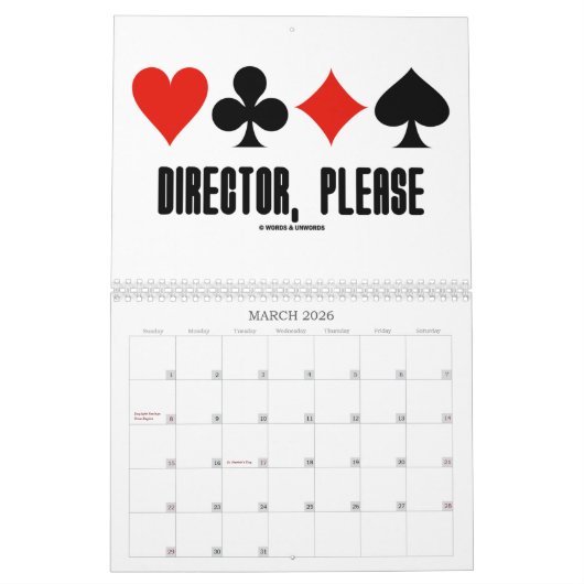 Words & Unwords Bridge Truisms Calendar カレンダー (3月 2026)