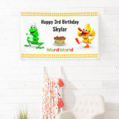 WordWorldのカスタマイズ可能な誕生日の旗 横断幕 (インサイチュ)