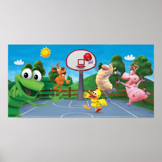 WordWorldバスケットボールポスター ポスター (正面)