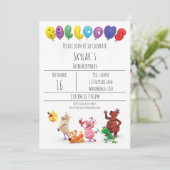 WordWorldパーティー招待状 招待状 (スタンド正面)