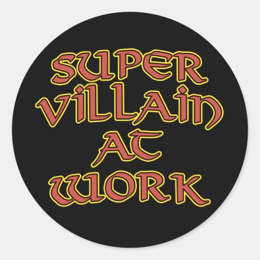 Workすごい Stickersで悪役 ラウンドシール (正面)